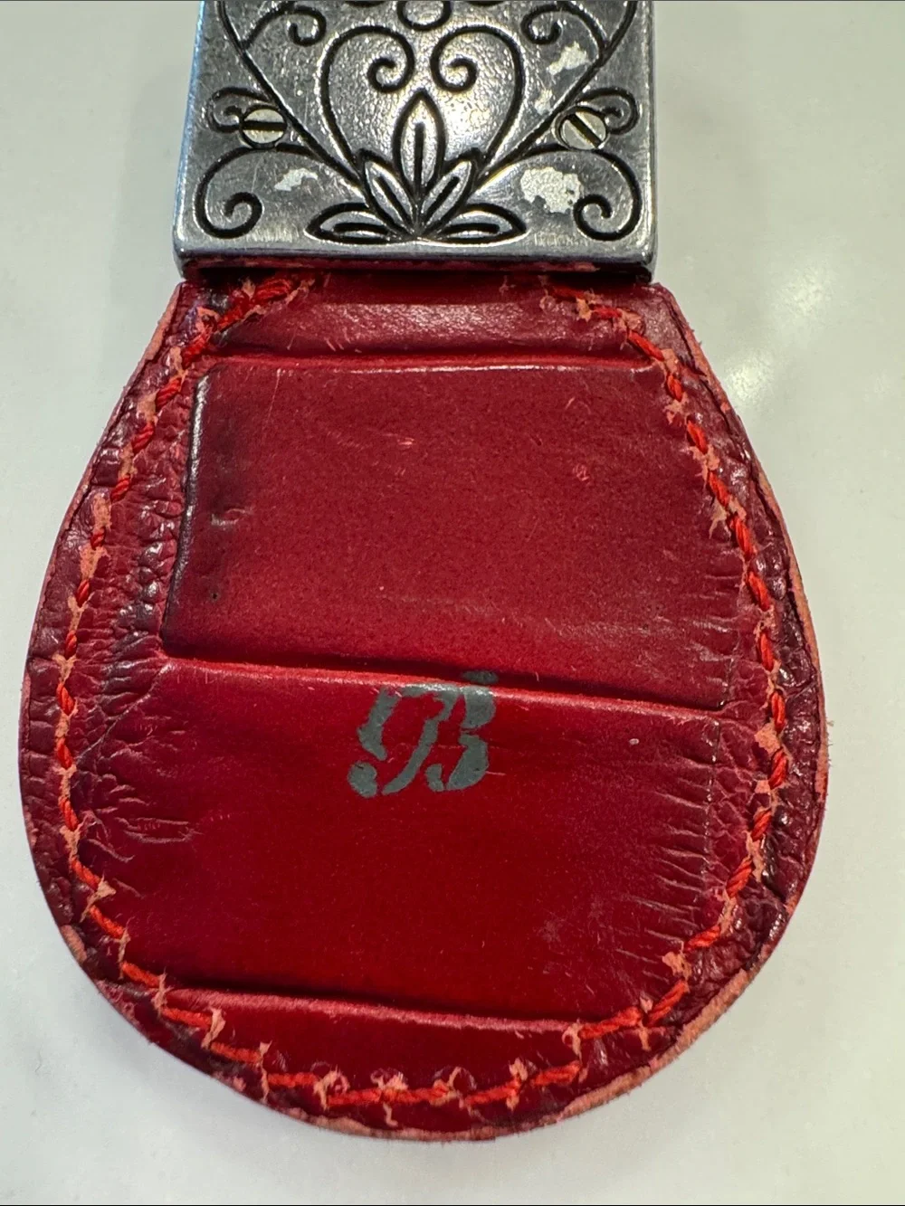 Brighton red leather